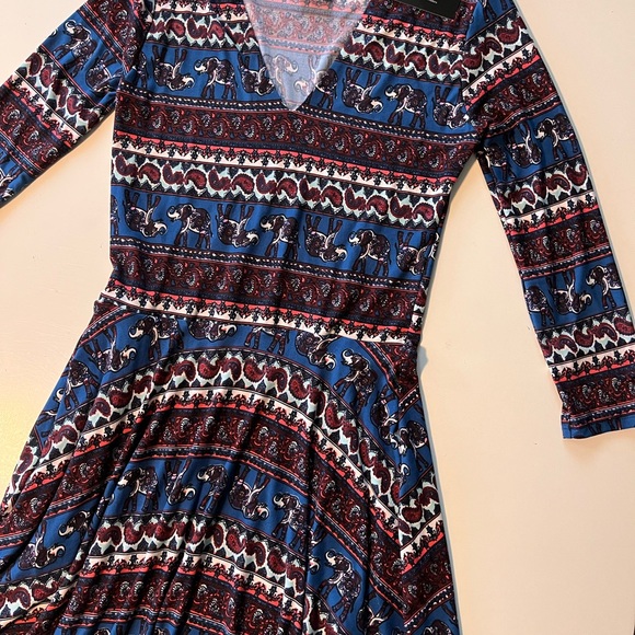 WOMENS XS ESSENTIAL MIDI DRESS PACHYDERM PRINCESS AGNES & DORA NWT - Picture 5 of 6